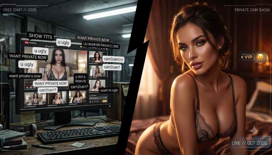 Free Chat vs Private Cam Show: What's the Difference? (2026)